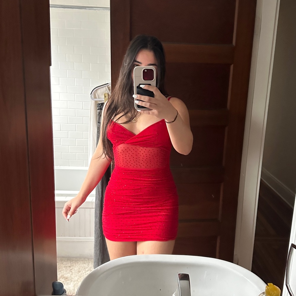 windsor red sequin mini dress!
